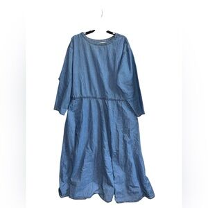 Coldwater Creek Light Blue Denim Long Sleeve Dress Size XL
